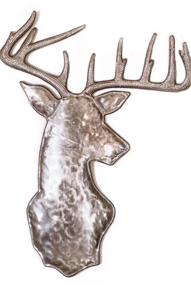 Deer Head Recycled Metal Art